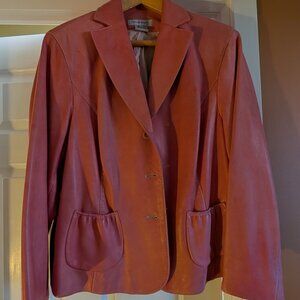Nine West Coral Leather Jacket